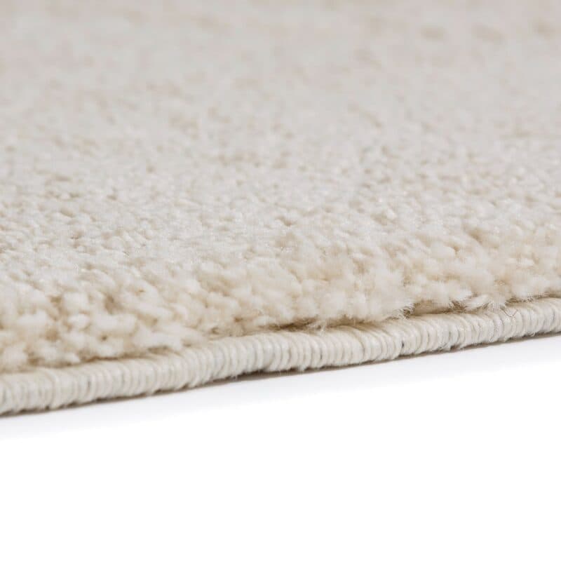 Schöner Wohnen Kollektion Winsome Teppich mit rundem Linien-Muster in Creme - Detail Kante