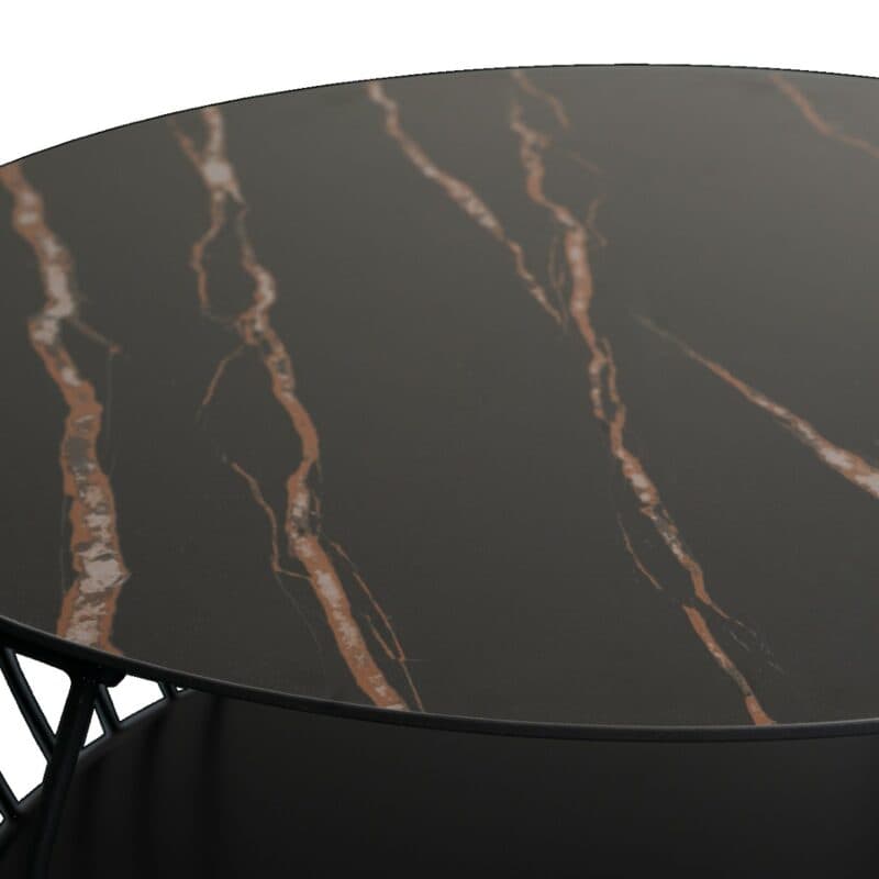 Trendstore Macau Couchtisch mit Platte aus gesintertem Stein - Detail der Struktur