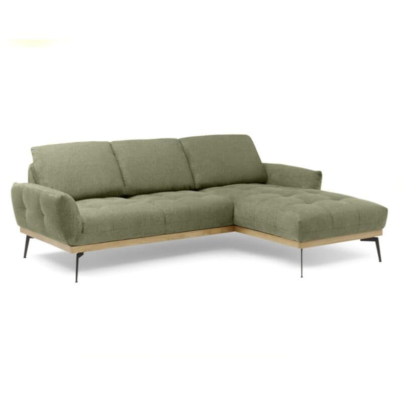 Trendstore Eddie Ecksofa in Bezug Argon moss, Ottomane rechts