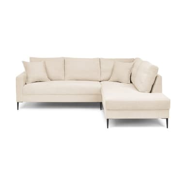 Trendstore Hilary Ecksofa in Bezug Cord Zoom cream - Umbauecke rechts