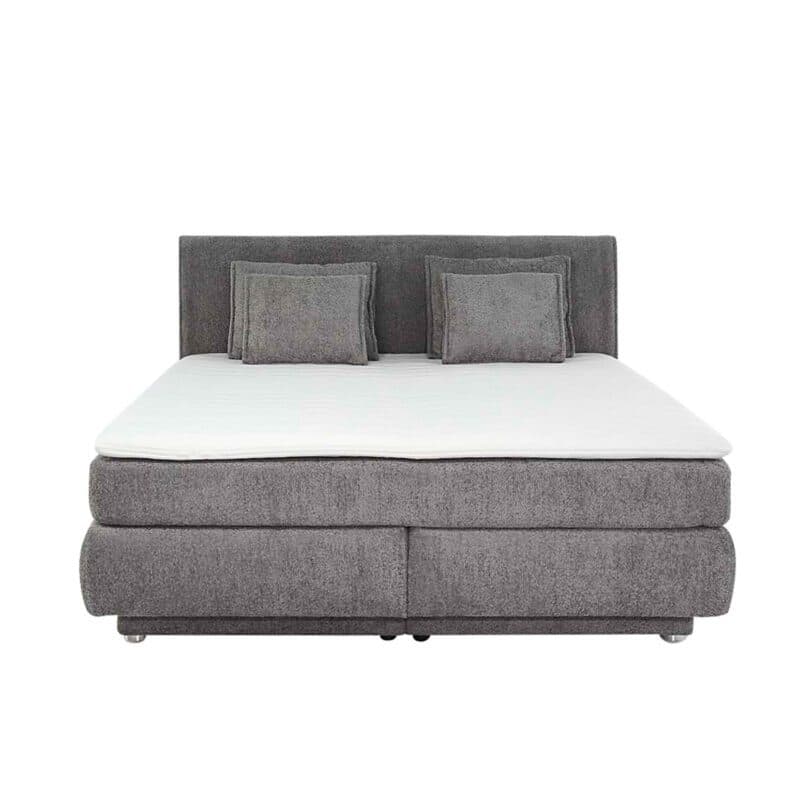 Trendstore Jillian Mix Boxspringbett in Bezug Bouclé 428/09 mittelgrau
