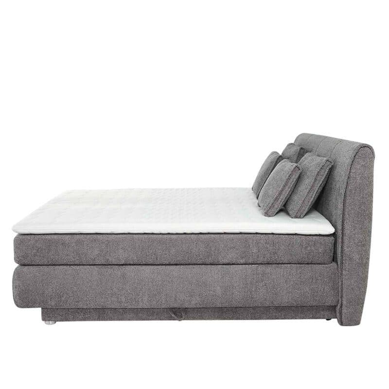 Trendstore Jillian Mix Boxspringbett in Bezug Bouclé 428/09 mittelgrau
