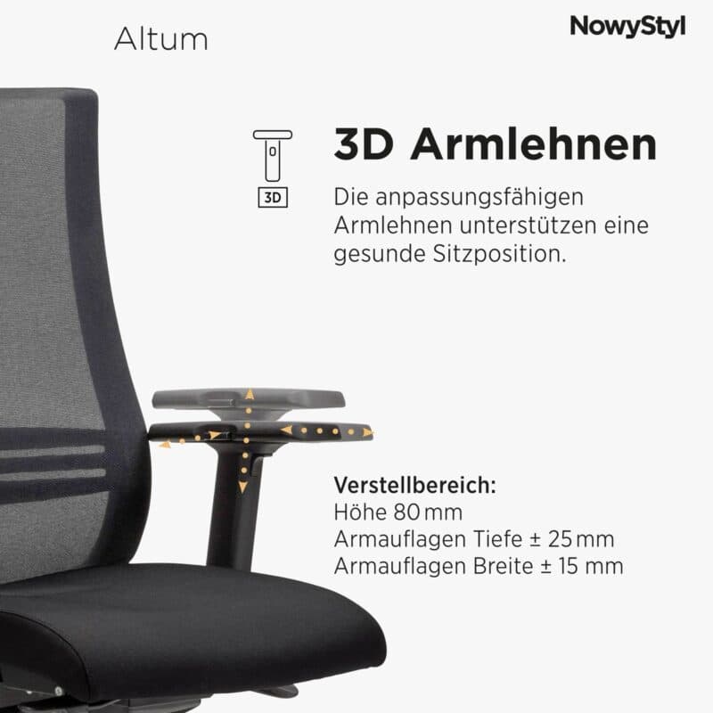 Nowy Styl Altum Bürodrehstuhl mit 3D Armlehnen