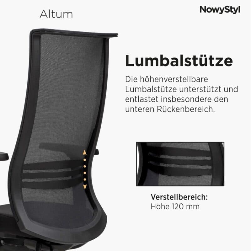 Nowy Styl Altum Bürodrehstuhl mit Lumbalstütze