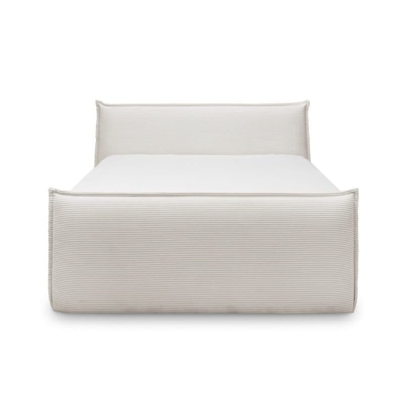 Set One by Musterring Florida Boxspringbett Cord C018 cremeweiß mit Topper frontal