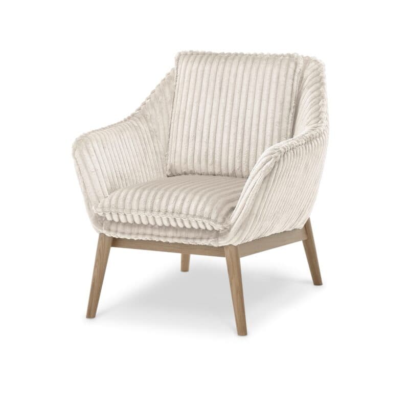 Set One by Musterring Houston Sessel Cord Tilia 01 Fuß Eiche natur lackiert schräg