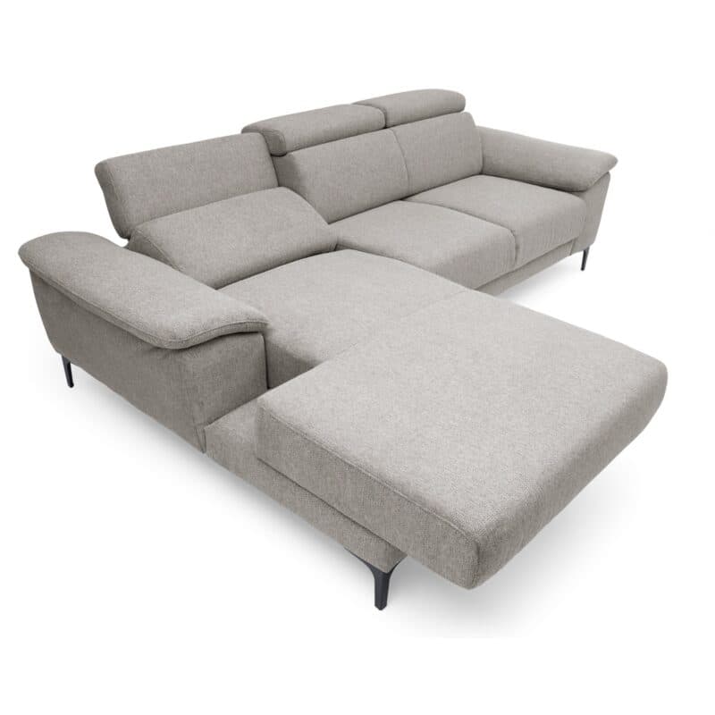 Trendstore Ezra Ecksofa in Bezug Argon taupe - Detail automatische Relaxfunktion