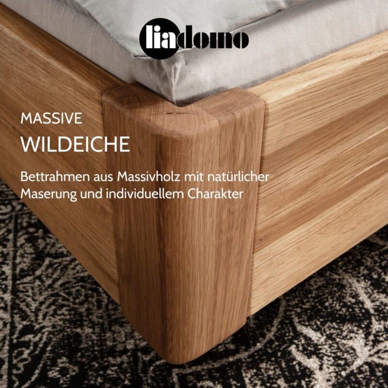 Liadomo Tallinn Massivholzbett USP - Massive Wildeiche
