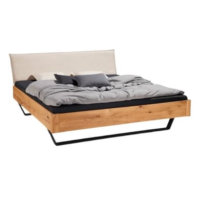 Liadomo Tallinn Massivholzbett aus Wildeiche mit Kopfteil in Cord