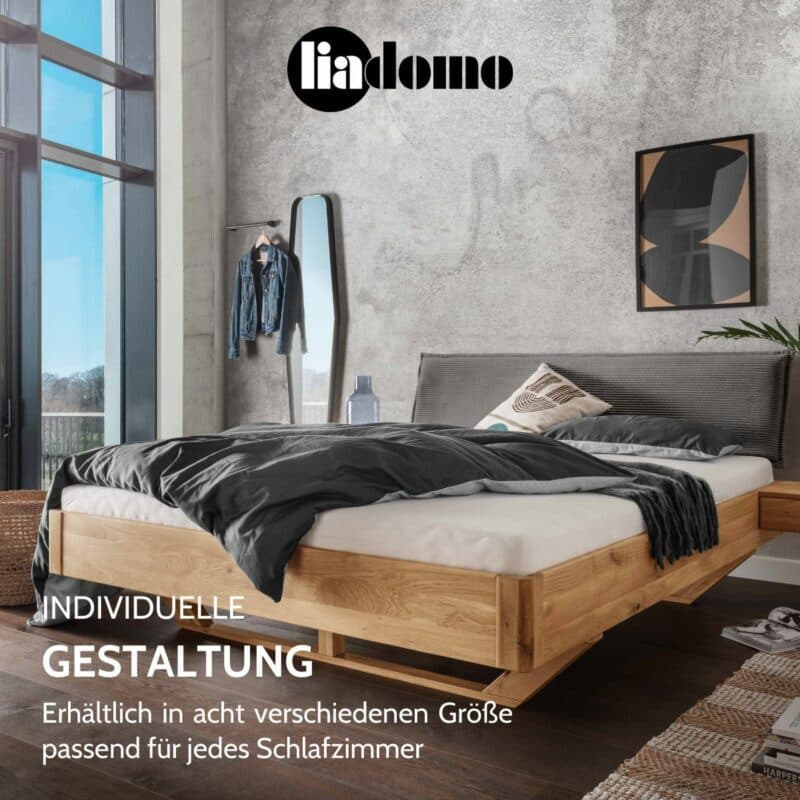 Liadomo Thessaloniki Massivholzbett aus Wildeiche USP individuelle Gestaltung