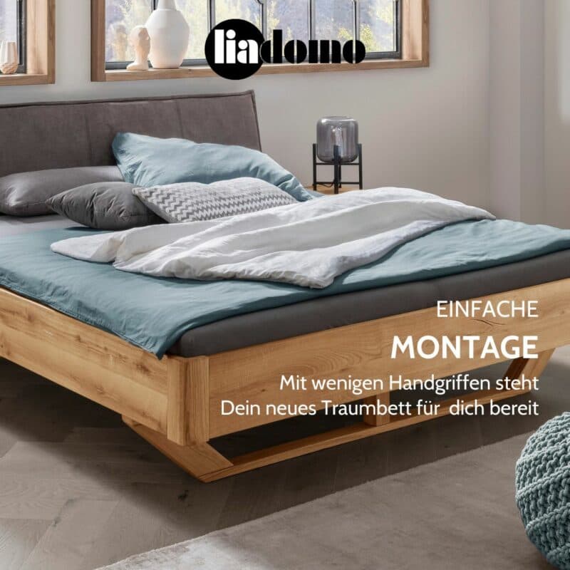 Liadomo Toulouse Massivholzbett aus Wildeiche USP einfache Montage