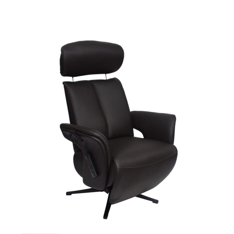 Louming Mathis in Leder chocolat mit Kopfteilverstellung