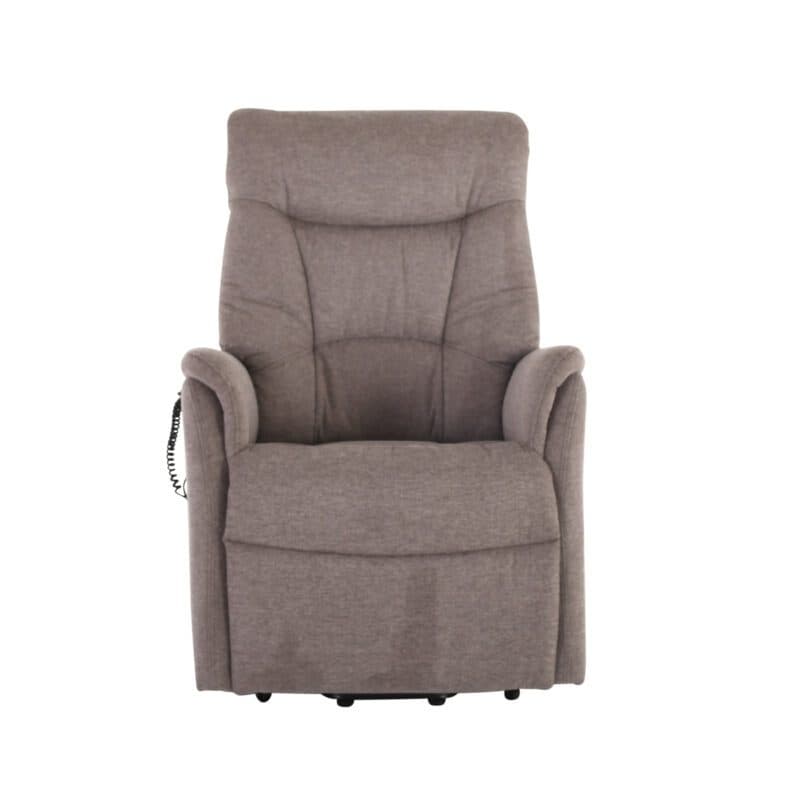 Louming Malek TV- Sessel in Bezug Belfast 04 braun mit 2-motorischen Funktionen