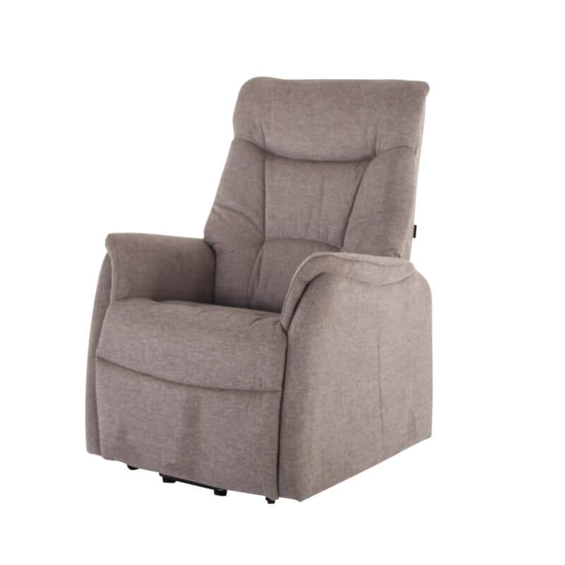 Louming Malek TV- Sessel in Bezug Belfast 04 braun mit 2-motorischen Funktionen