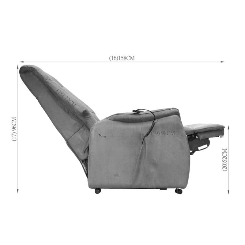 Louming Malek TV- Sessel - Maße Liegeposition