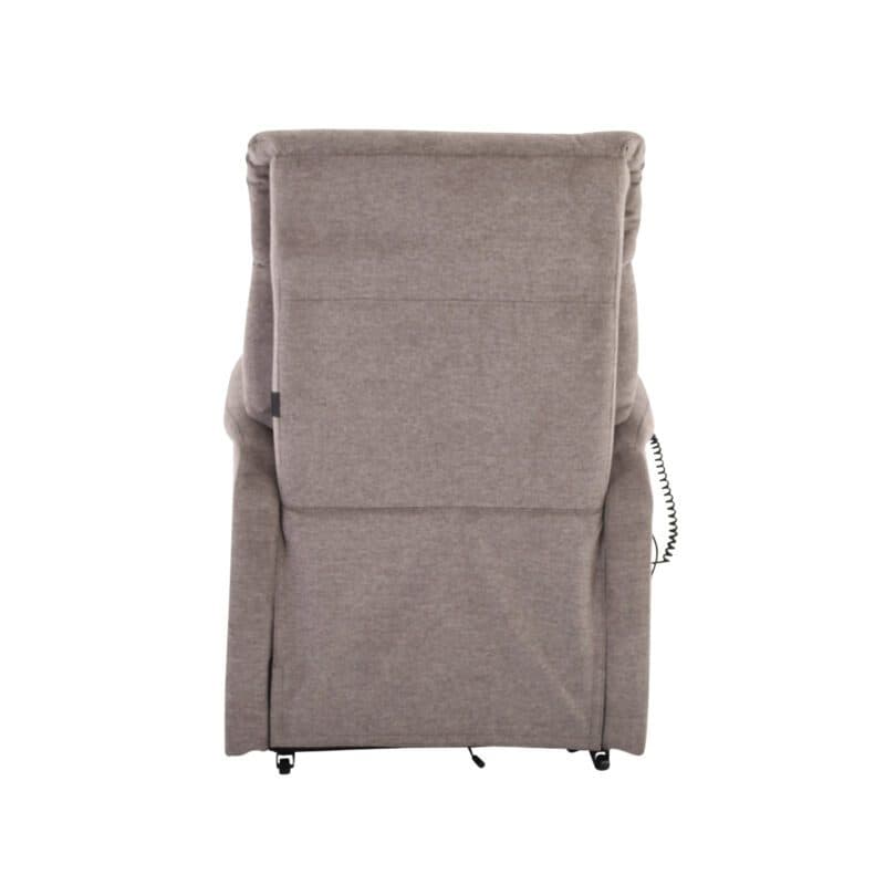 Louming Malek TV- Sessel in Bezug Belfast 04 braun mit 2-motorischen Funktionen - Rückseite