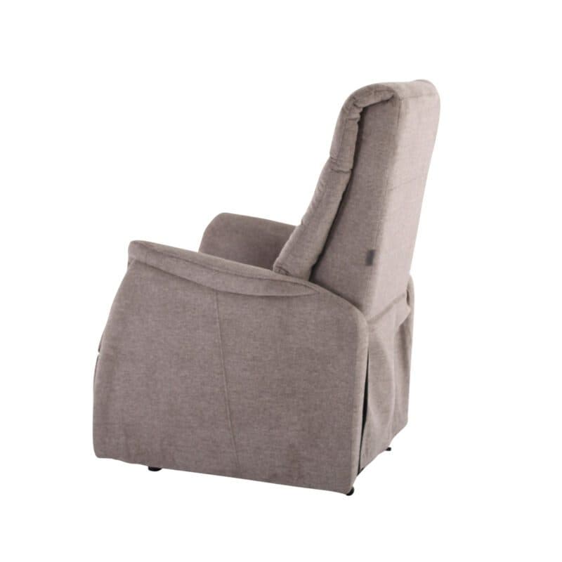 Louming Malek TV- Sessel in Bezug Belfast 04 braun mit 2-motorischen Funktionen - Seite