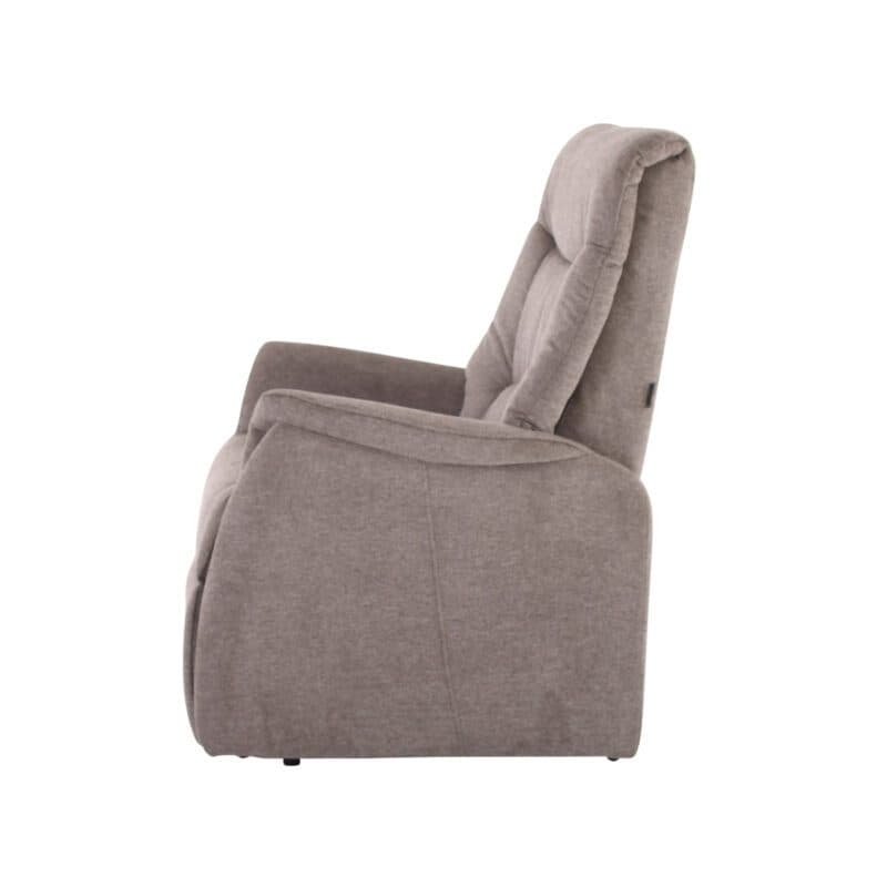 Louming Malek TV- Sessel in Bezug Belfast 04 braun mit 2-motorischen Funktionen - Seite