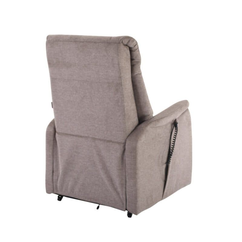 Louming Malek TV- Sessel in Bezug Belfast 04 braun mit 2-motorischen Funktionen - inkl. Seitentasche