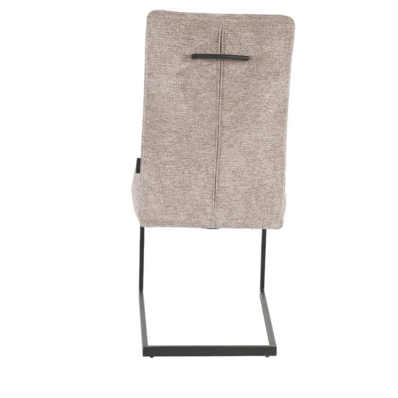 Louming Maggie Freischwinger mit Textilbezug in Light Coffee - von hinten