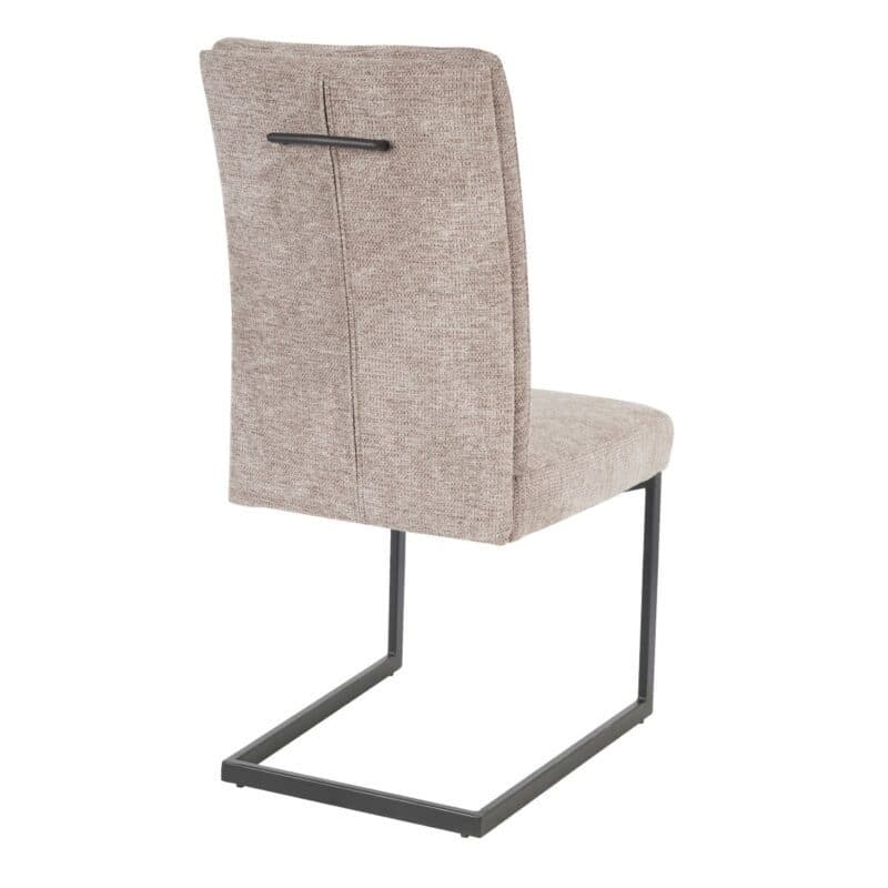 Louming Maggie Freischwinger mit Textilbezug in Light Coffee - von hinten