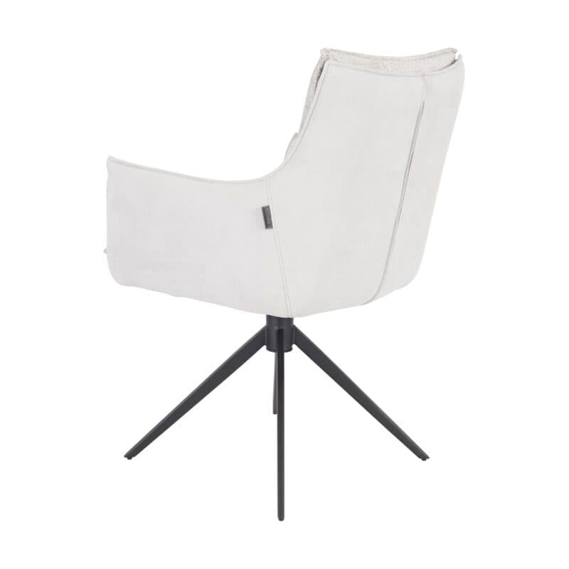 Louming Mandy Armlehnstuhl mit Bezügen in Silbergrau - von hinten