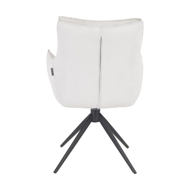 Louming Mandy Armlehnstuhl mit Bezügen in Silbergrau - von hinten