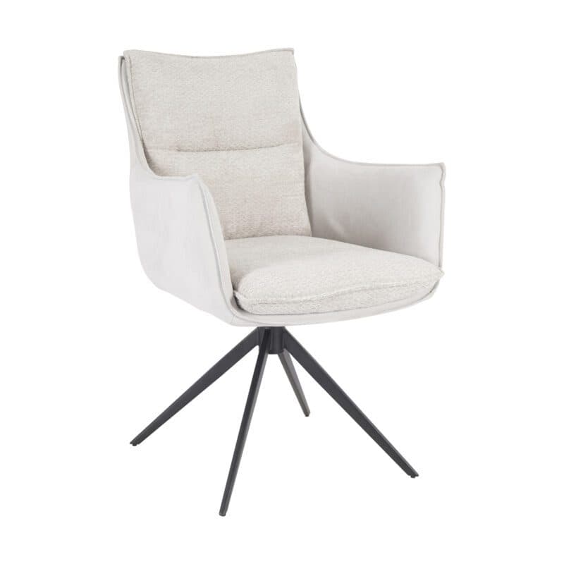 Louming Mandy Armlehnstuhl mit Bezügen in Silbergrau