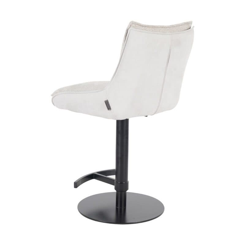 Louming Mandy Barhocker mit Bezügen in Silbergrau - von hinten