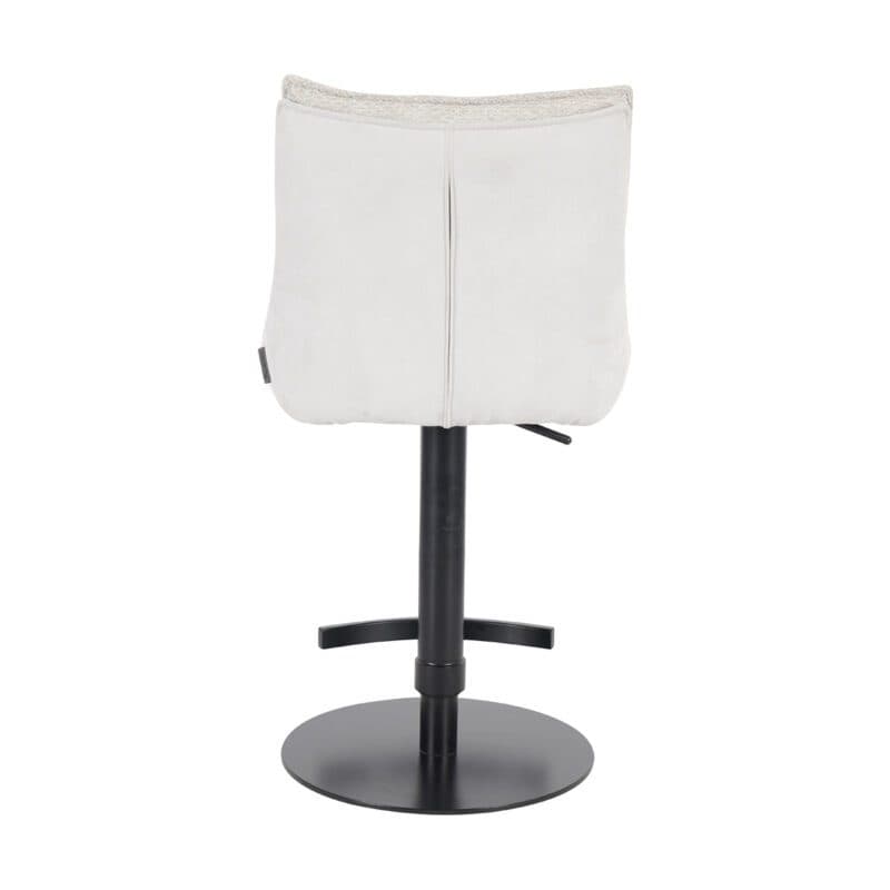 Louming Mandy Barhocker mit Bezügen in Silbergrau - von hinten