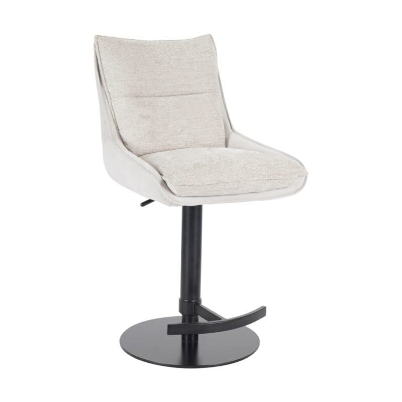 Louming Mandy Barhocker mit Bezügen in Silbergrau