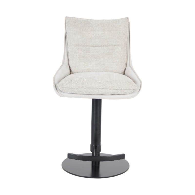 Louming Mandy Barhocker mit Bezügen in Silbergrau - frontal