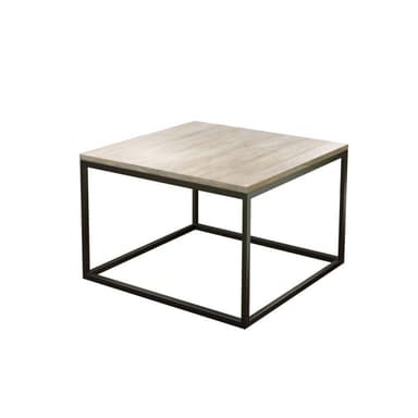 Liadomo Granada Couchtisch quadratisch mit Tischplatte aus Akazie, steingrau - Freisteller