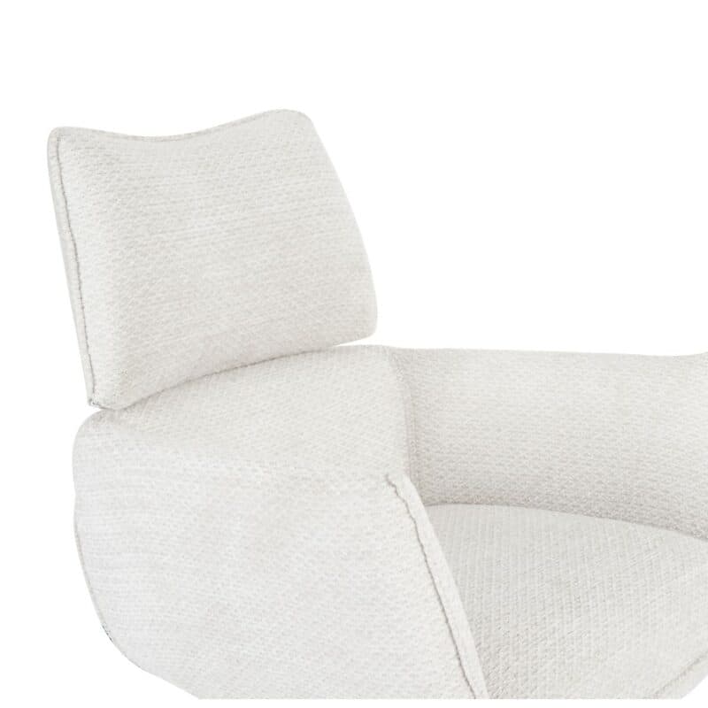 Louming Margit Armlehnstuhl mit Drehfunktion und Bezug in Silber - Detail