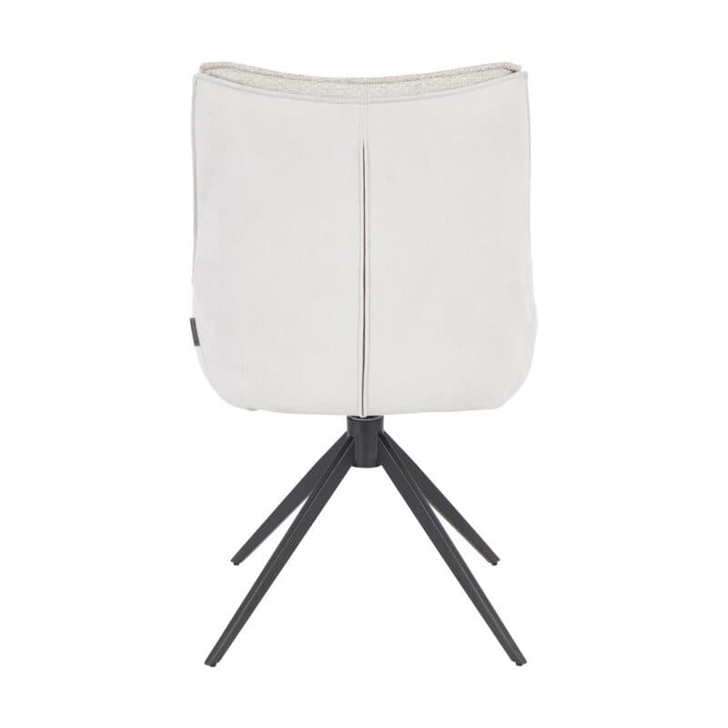 Louming Mandy Esszimmerstuhl mit Bezügen in Silbergrau - von hinten