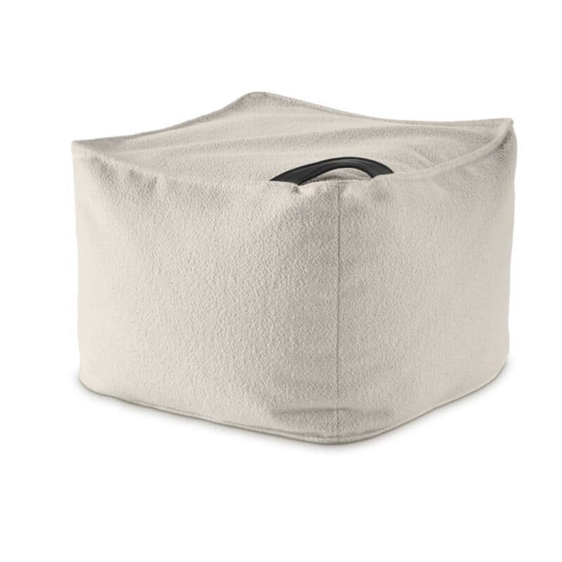 Musterring Pamela Hocker in Bezug Loro white – Maße: 66 x 40 x 66 cm