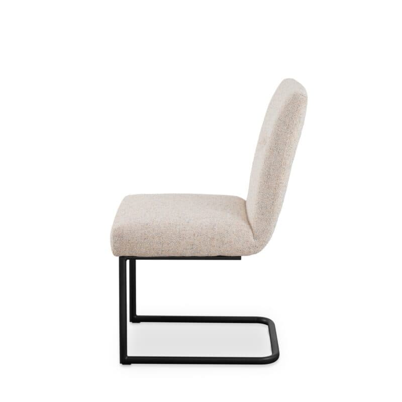 set one by Musterring Tracy Freischwinger mit Bezug in Beige - Seitenansicht