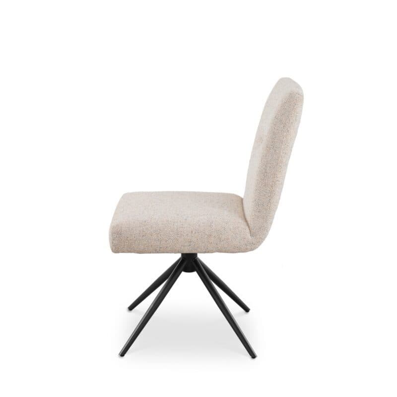 set one by Musterring Tracy Esszimmerstuhl in Bezug Hevre 22 beige mit Stativgestell 360° drehbar