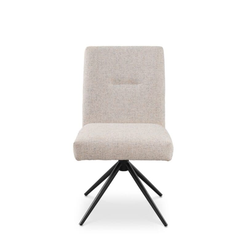 set one by Musterring Tracy Esszimmerstuhl in Bezug Hevre 22 beige mit Stativgestell 360° drehbar