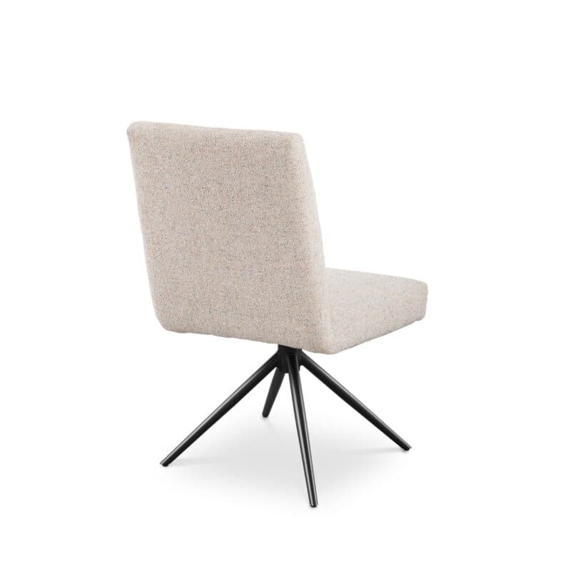 set one by Musterring Tracy Esszimmerstuhl in Bezug Hevre 22 beige mit Stativgestell 360° drehbar