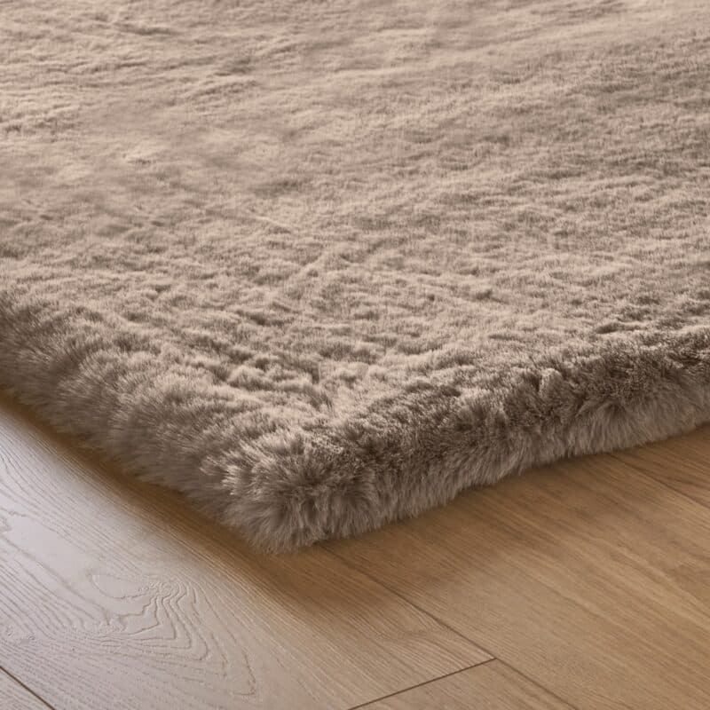 Musterring Gustav kuscheliger Teppich in Taupe - Detailansicht