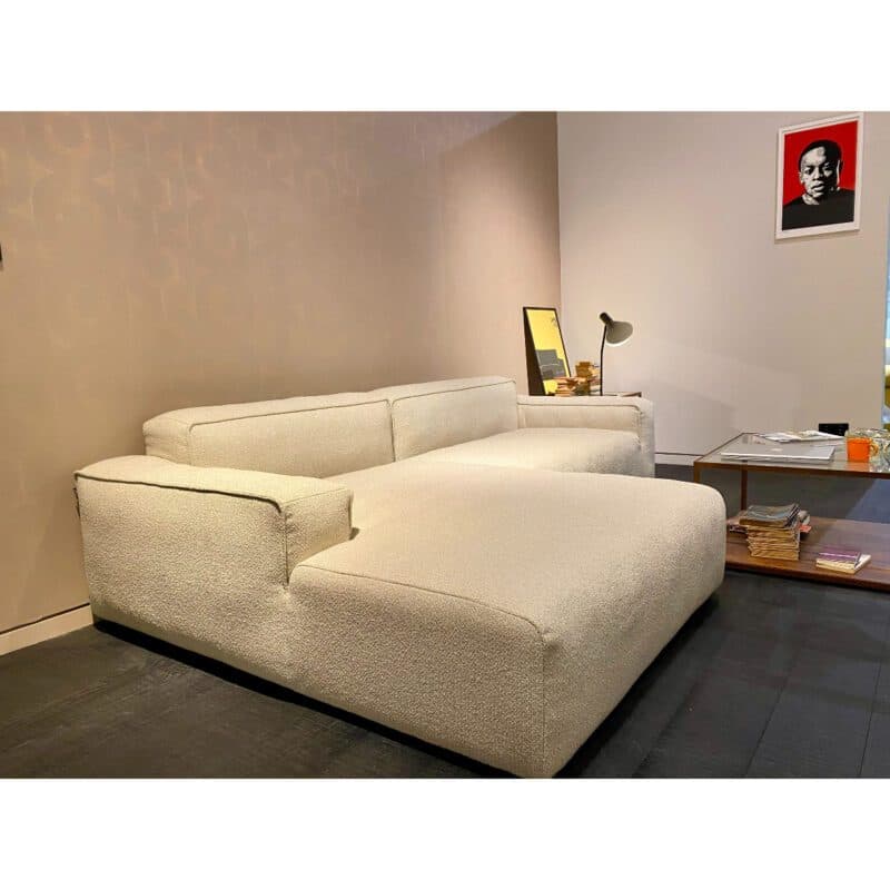 freistil by Rolf Benz Freistil 175 Ecksofa in Bouclé - Ottomane links - Perspektivansicht