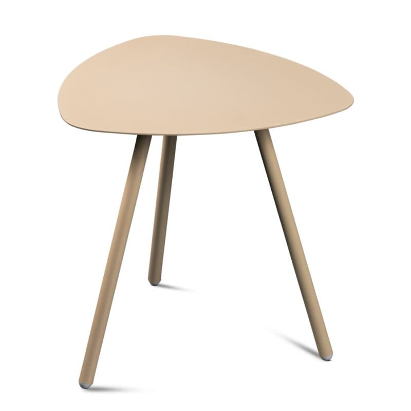 Trendstore Marieka Beistelltisch aus Metall in Creme - Perspektivansicht