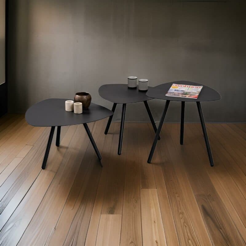 Trendstore Marieka Beistelltische und Couchtisch aus Metall - Wohnbeispiel