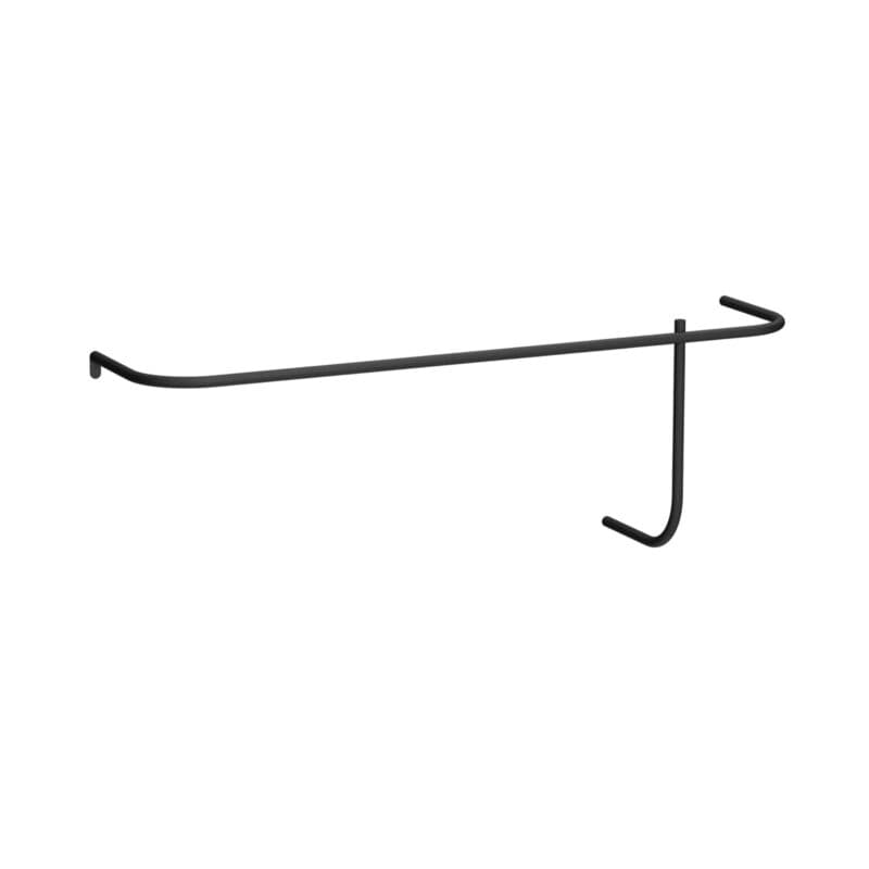 Metallbude Tamina Wandgarderobe horizontal in Schwarz - Perspektivansicht