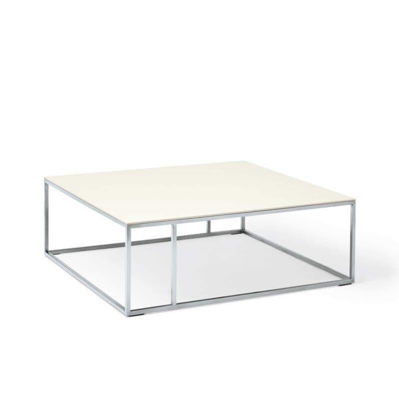 Musterring Nela Couchtisch mit Keramik-Platte Arktis und Gestell aus Edelstahl - Perspektivansicht