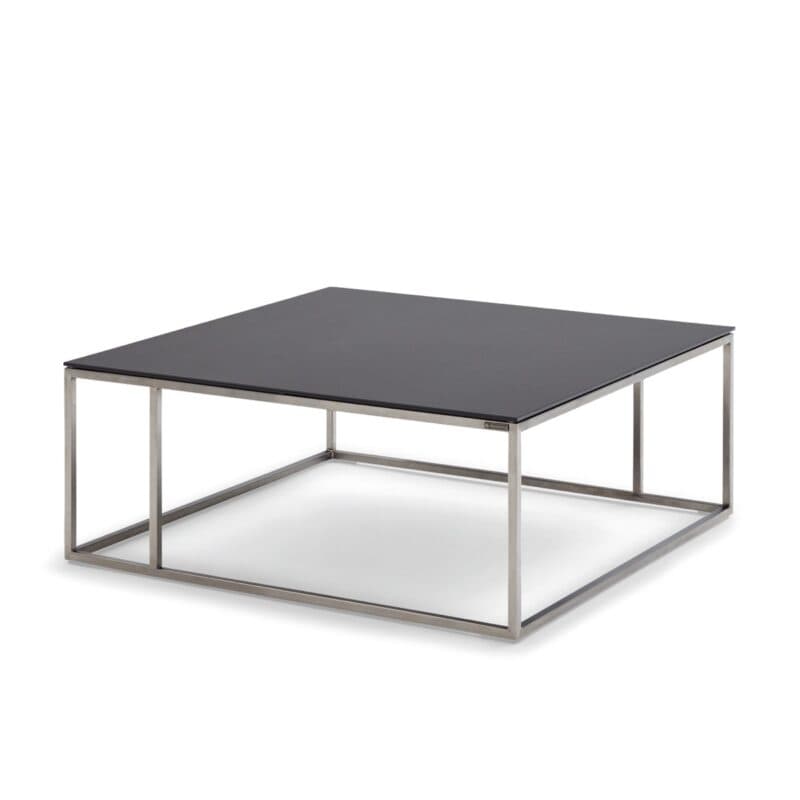 Musterring Nela Couchtisch mit Keramik-Platte Nero und Gestell aus Edelstahl - Perspektivansicht