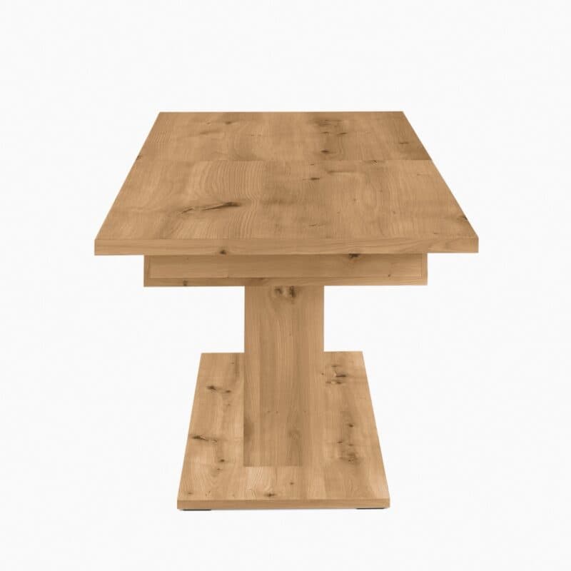 set one by Musterring Deltona Esstisch Type 74 mit Auszugsfunktion in Eiche Artisan Nachbildung mit Absetzung in Sandstein - Frontansicht