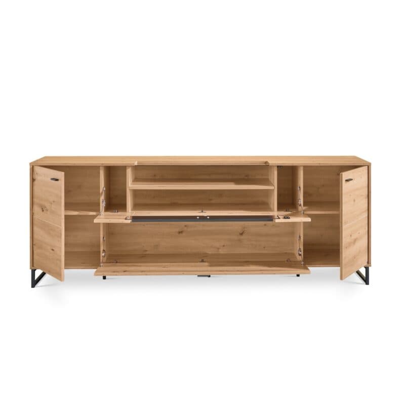 set one by Musterring Deltona Lowboard Type 33 in eiche Artisan Nachbildung - Frontansicht offen