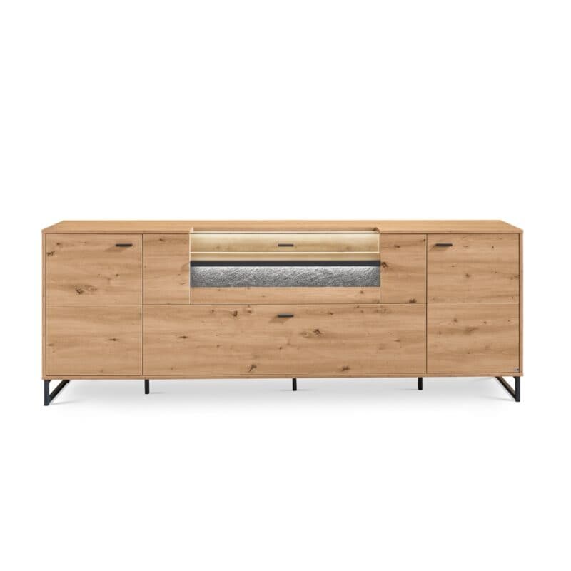 set one by Musterring Deltona Lowboard Type 33 in eiche Artisan Nachbildung - Frontansicht